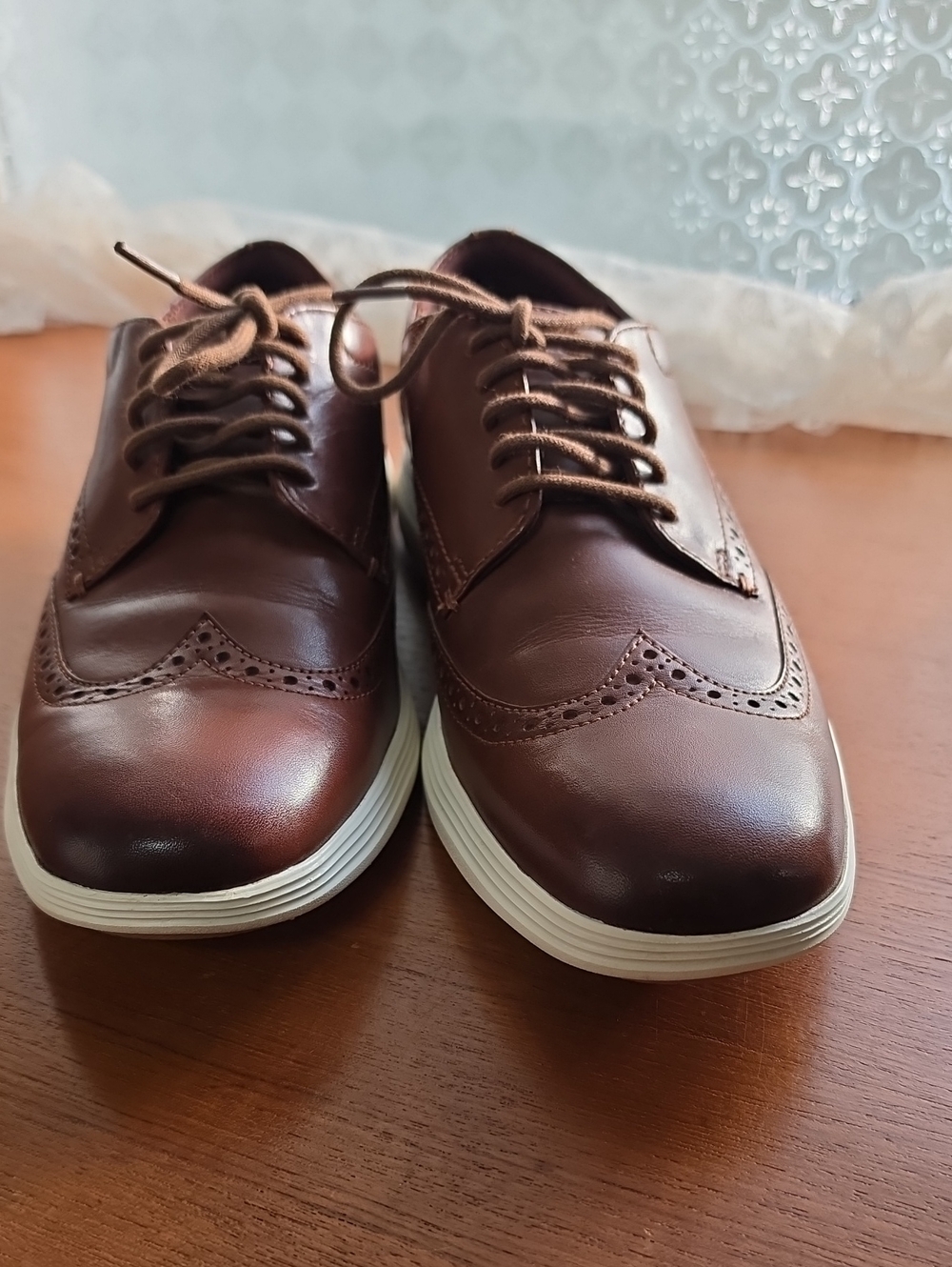Cole Haan Grand OS Casual Shoes Mens 10.5 M Brown Leather Wingtip Oxford